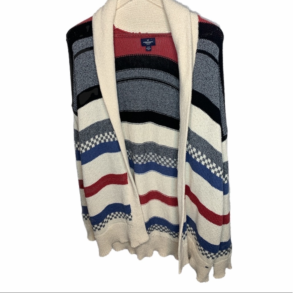 American Eagle Cream/White Womens Cardigan